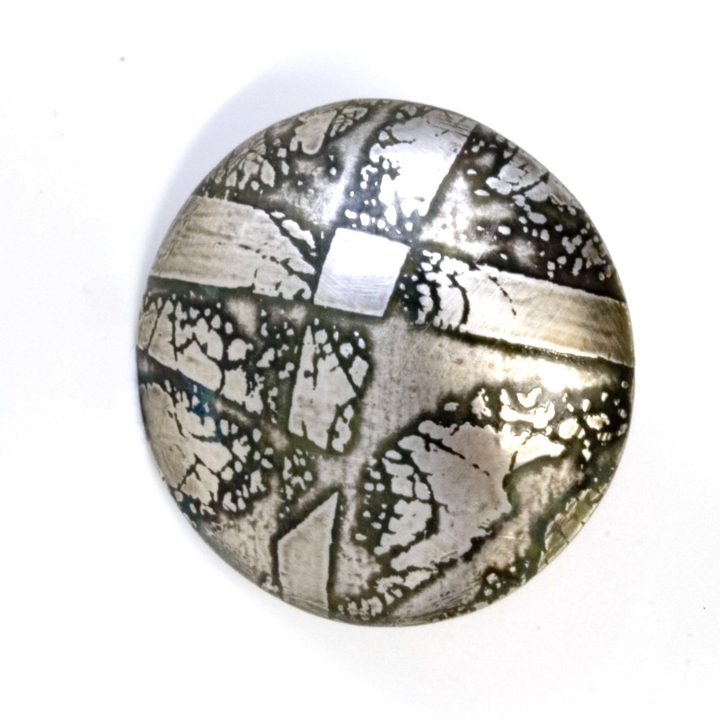 Etched fractal brooch