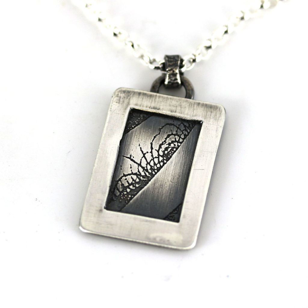 Etched Silver Pendant